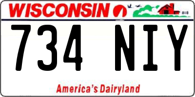 WI license plate 734NIY