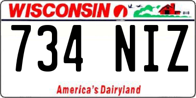 WI license plate 734NIZ