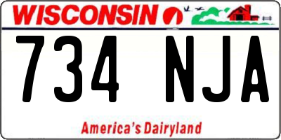WI license plate 734NJA