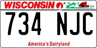 WI license plate 734NJC