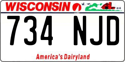 WI license plate 734NJD