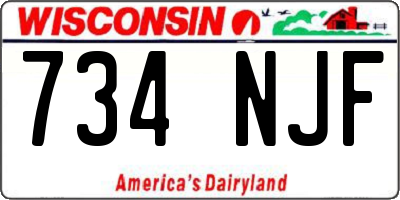 WI license plate 734NJF
