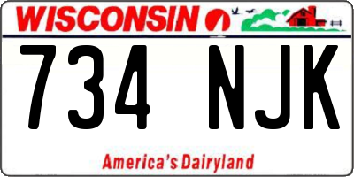 WI license plate 734NJK