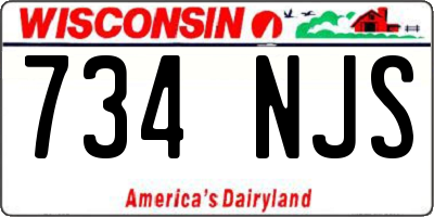 WI license plate 734NJS