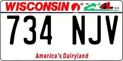 WI license plate 734NJV