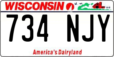 WI license plate 734NJY