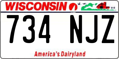 WI license plate 734NJZ