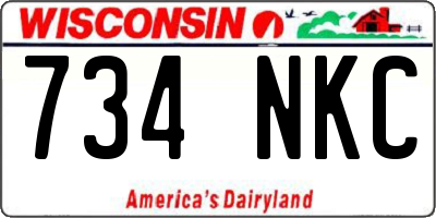 WI license plate 734NKC