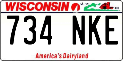 WI license plate 734NKE