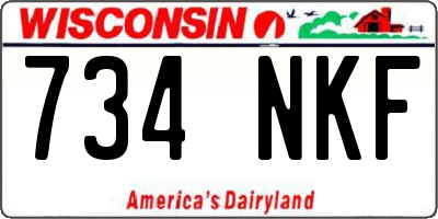 WI license plate 734NKF