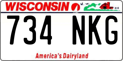 WI license plate 734NKG