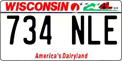 WI license plate 734NLE