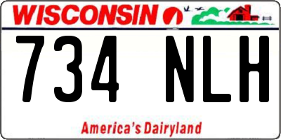 WI license plate 734NLH