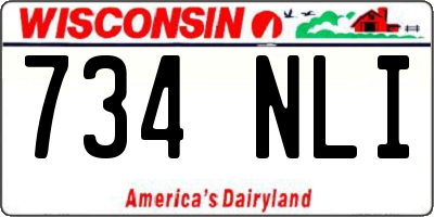 WI license plate 734NLI