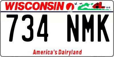 WI license plate 734NMK