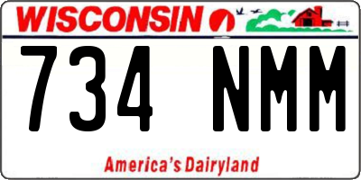 WI license plate 734NMM