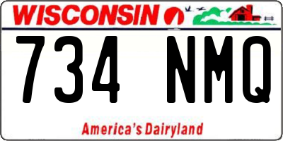 WI license plate 734NMQ