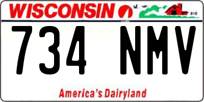 WI license plate 734NMV