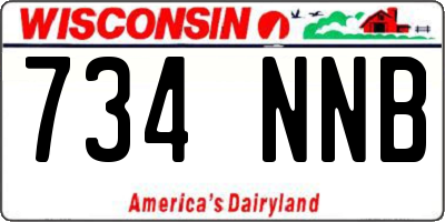 WI license plate 734NNB