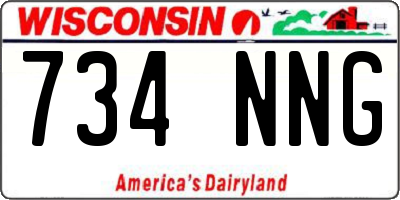 WI license plate 734NNG