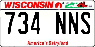 WI license plate 734NNS