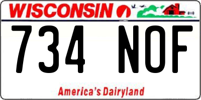 WI license plate 734NOF