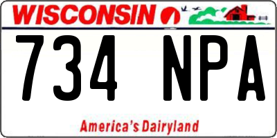 WI license plate 734NPA