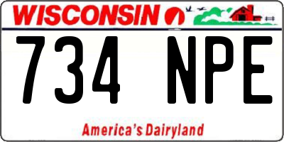 WI license plate 734NPE