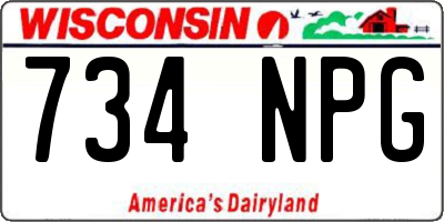 WI license plate 734NPG