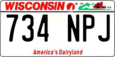 WI license plate 734NPJ