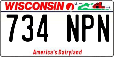 WI license plate 734NPN