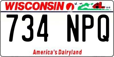 WI license plate 734NPQ