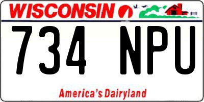 WI license plate 734NPU