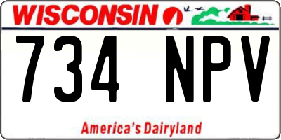 WI license plate 734NPV