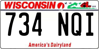 WI license plate 734NQI
