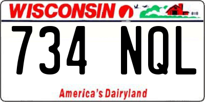 WI license plate 734NQL