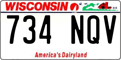 WI license plate 734NQV