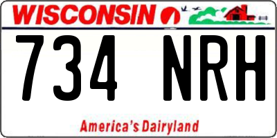 WI license plate 734NRH