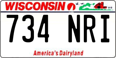 WI license plate 734NRI