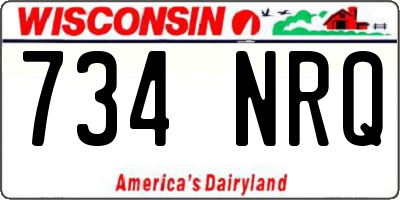 WI license plate 734NRQ