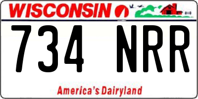 WI license plate 734NRR