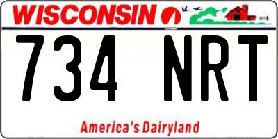 WI license plate 734NRT