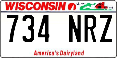 WI license plate 734NRZ