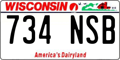 WI license plate 734NSB