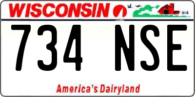 WI license plate 734NSE