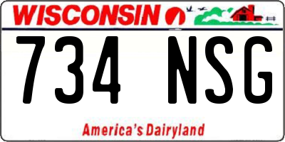 WI license plate 734NSG
