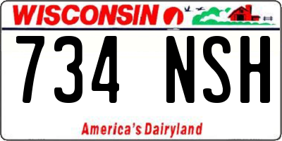 WI license plate 734NSH
