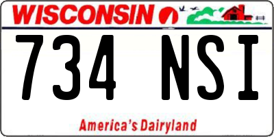 WI license plate 734NSI