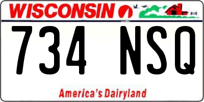 WI license plate 734NSQ