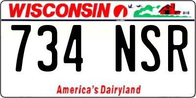 WI license plate 734NSR
